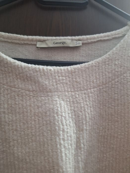 Pulover alb dama bumbac  bust 125,130