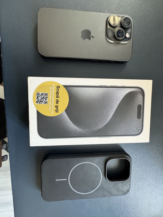 iPhone 15 Pro 128GB Black Titanium baterie noua