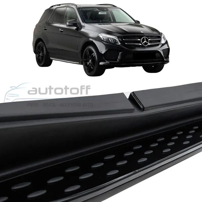 Praguri laterale Mercedes ML W166 GLE W166 (11-18) din aluminiu BLACK DESIGN