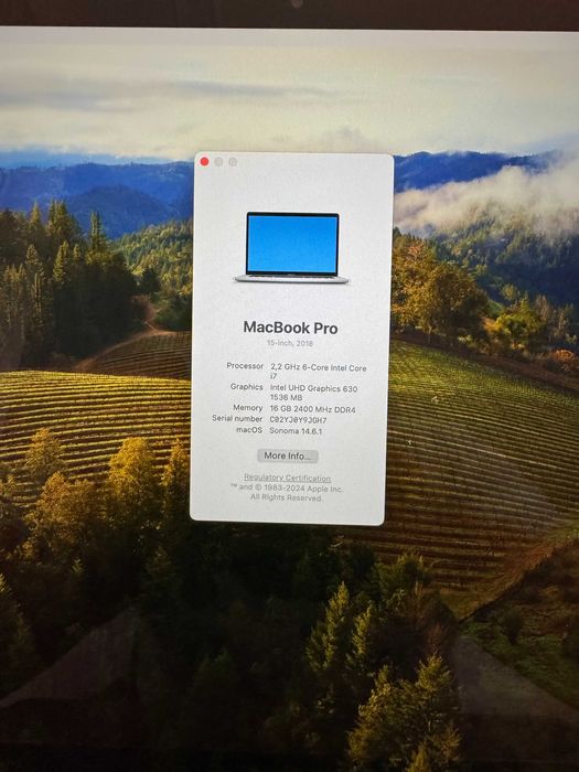 Macbook Pro 15-inch late 2018