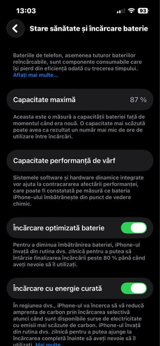 VAND URGENT!!! Iphone 13 , 128 gb , sănătate baterie 87%