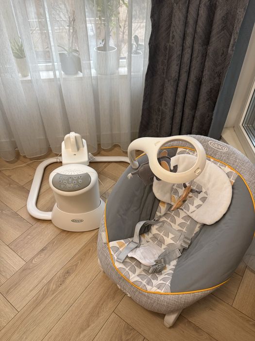 Люлка Graco - All Ways Soother, сиво-бяла