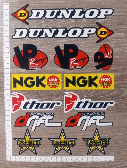 Стикери за мотор Dunlop VP NGK Thor Drift Rockstar Honda