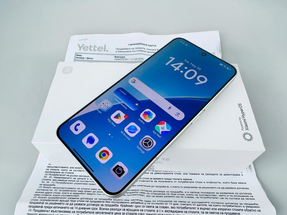 НОВ! Xiaomi 15 5G 256GB 12RAM White 100% Батерия! 3г. Гаранция!