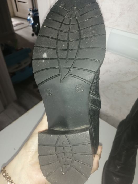 Кожаный сапоги р 37