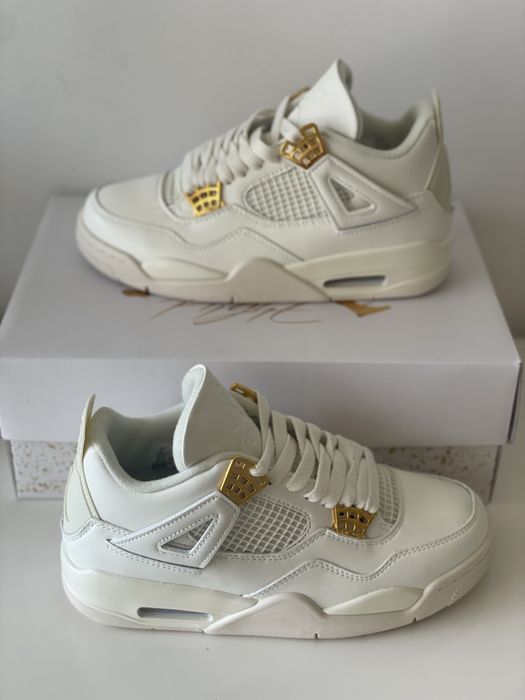 Jordan 4 Metallic Gold White  Air Nike 1