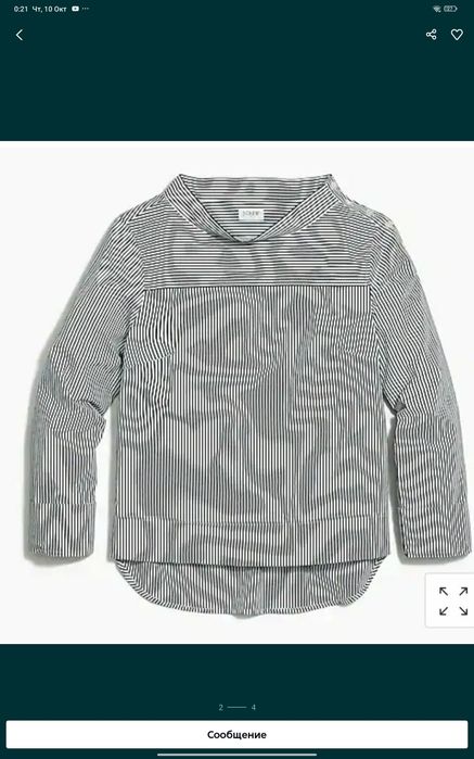 Jcrew кофта хб из сша