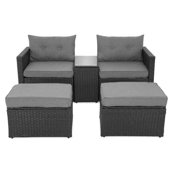Set mobilier de gradina/terasa 2 fotolii 2 taburete și masa OFERTA