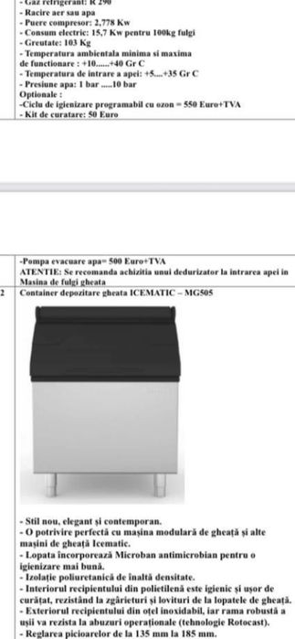 Masina gheata/Ice machine