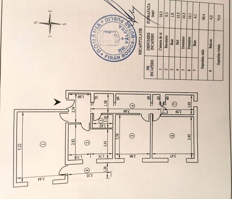 Închiriez apartament 3 camere, zona Traian, str. Matei Basarab