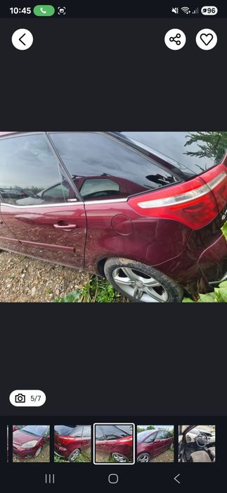 Capota Aripa stop far trager motor cutie grila  Citroen c4 piccaso