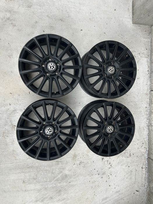 Set 4 Jante Autec 16" 5x112 ET48 Negre – Stare Foarte Bună (VW, Skoda, Seat, Audi)