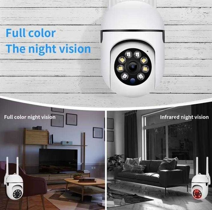 PTZ Mini IP камера С ДВЕ АНТЕНИ цветно нощно виждане WIFI, V380 Pro