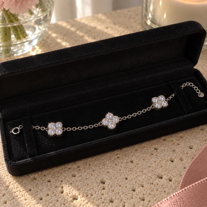 Brațară delicată din argint S925 cu moissanite