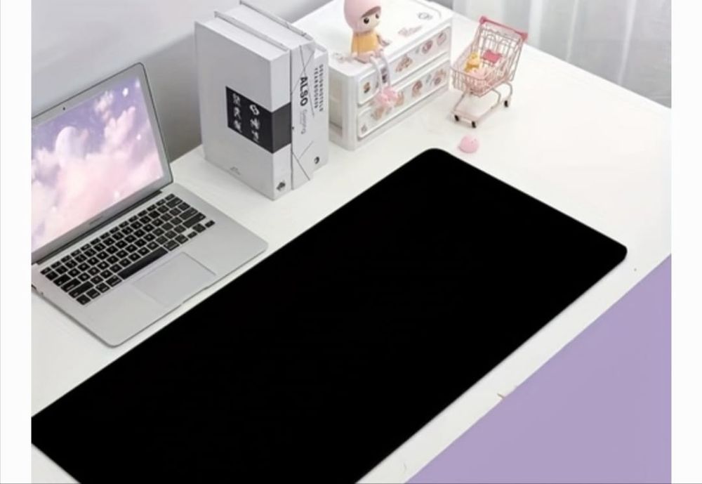 Mouse pad gaming (40×10). Negru cauciucat