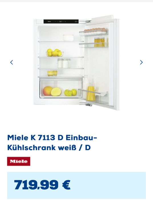 Хладилник за вграждане Miele A+++Безупречно състояние GERMANY Гаранция