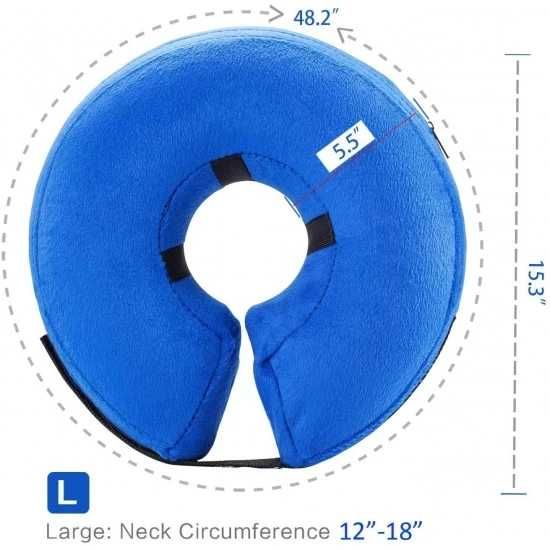 Надуваема яка от плат за кучета и котки