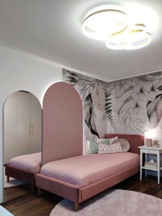 Vand Pat copii roz catifea