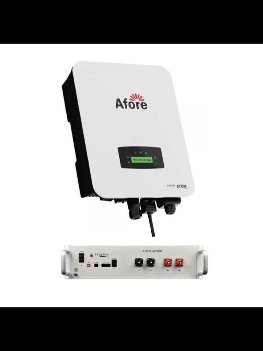 UPS система 5.12 kwh LifePo4 + хибриден инвертор Afore 6 kW - 2 MPPT