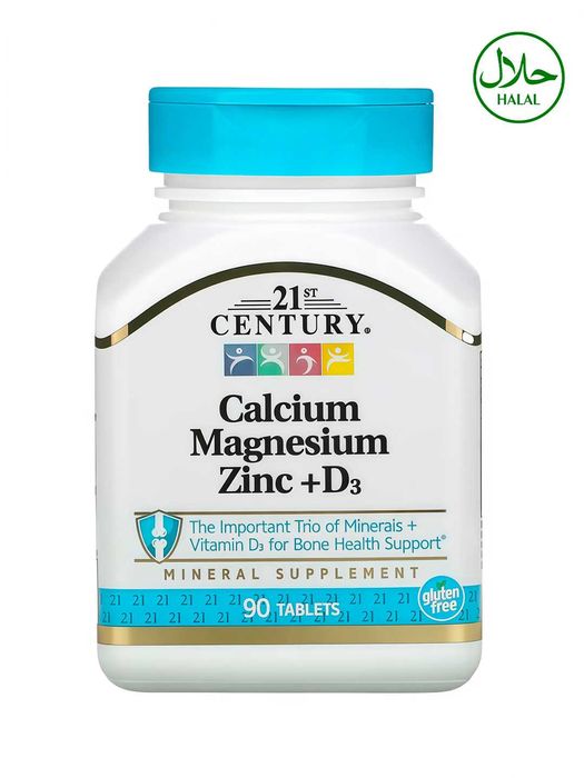 21st Century Calcium Magnesium Zinc + D3 Кальций Магний Цинк + D₃
