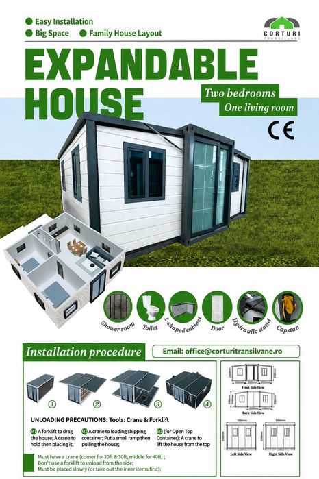 Casa container, casa modulara container birou, casa de vacanta