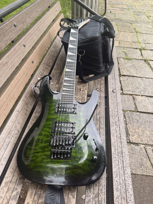 Jackson js32q transparent green burst gotoh tremolo