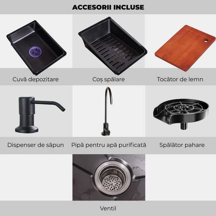 Set chiuvetă multifuncțională