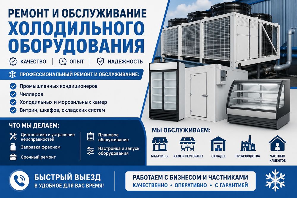 Ремонт холодильного оборудования