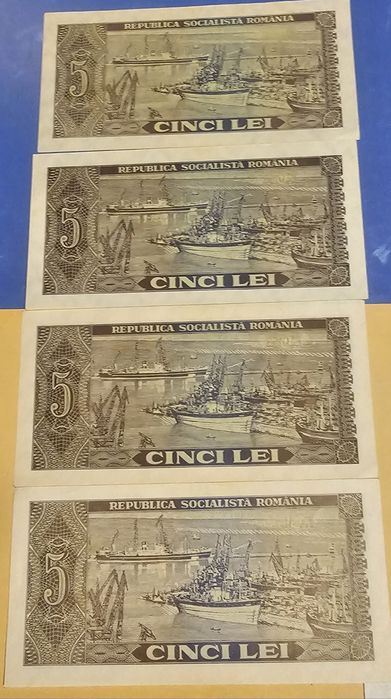 Bancnote 5 lei 1966 noi