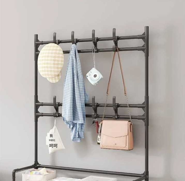 Мултифункционална етажерка за обувки и закачалка
