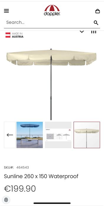 Чадър за градина/тераса Doppler