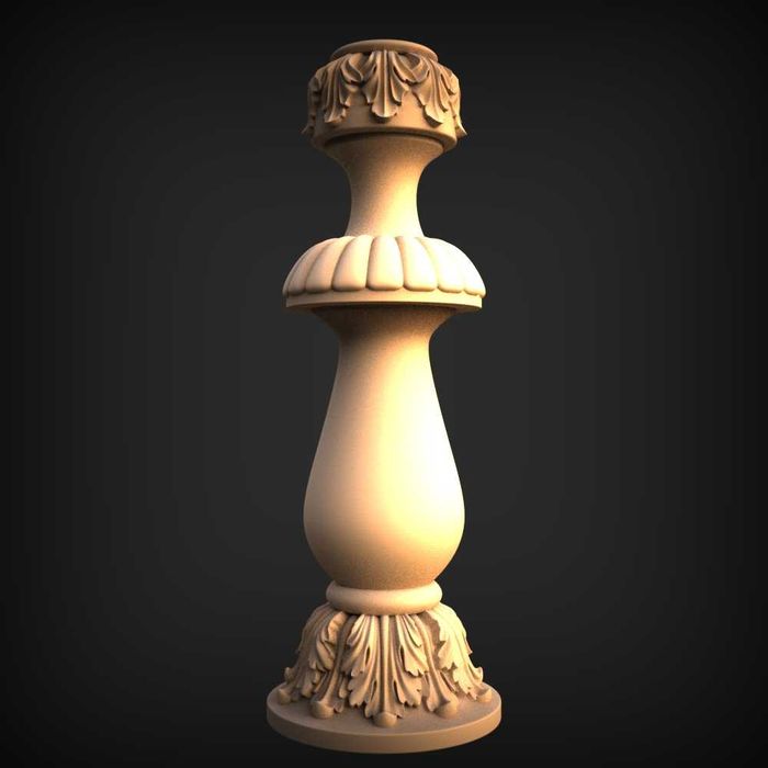 modele 3D picioare de lemn balustrada