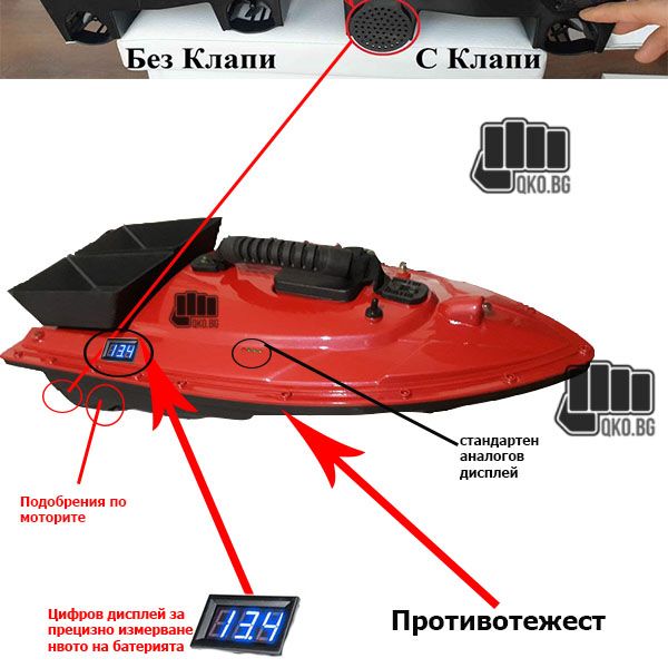 Нова лодка за захранка тип Flytec +гаранция + до 20 800mAh батерия
