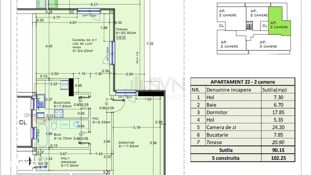 Apartament 2 camere de vanzare Aviatiei