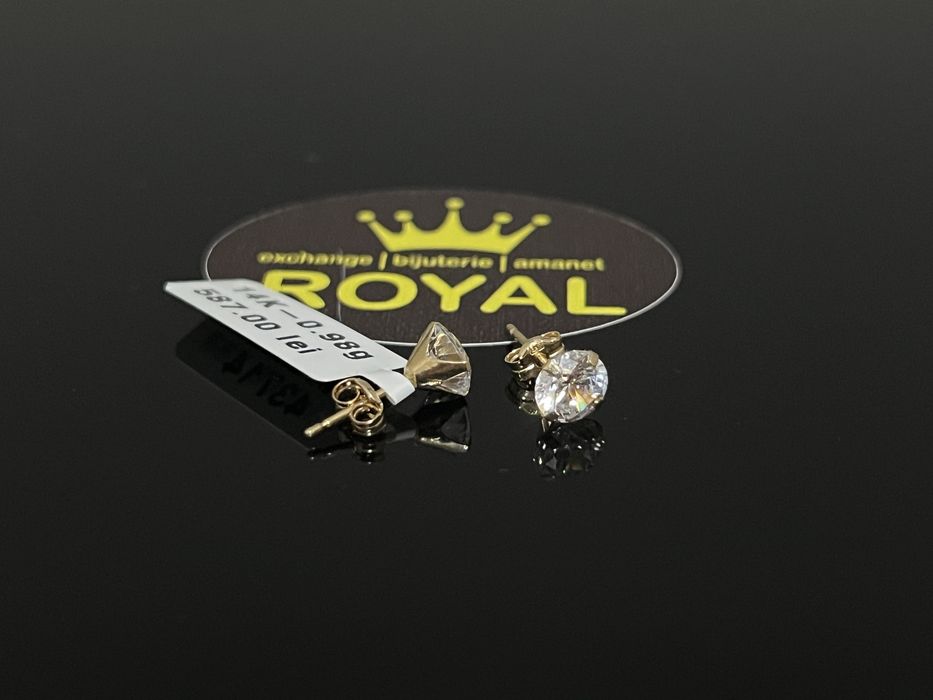 Bijuteria Royal CB : Cercei dama aur nou 14k 0,98gr