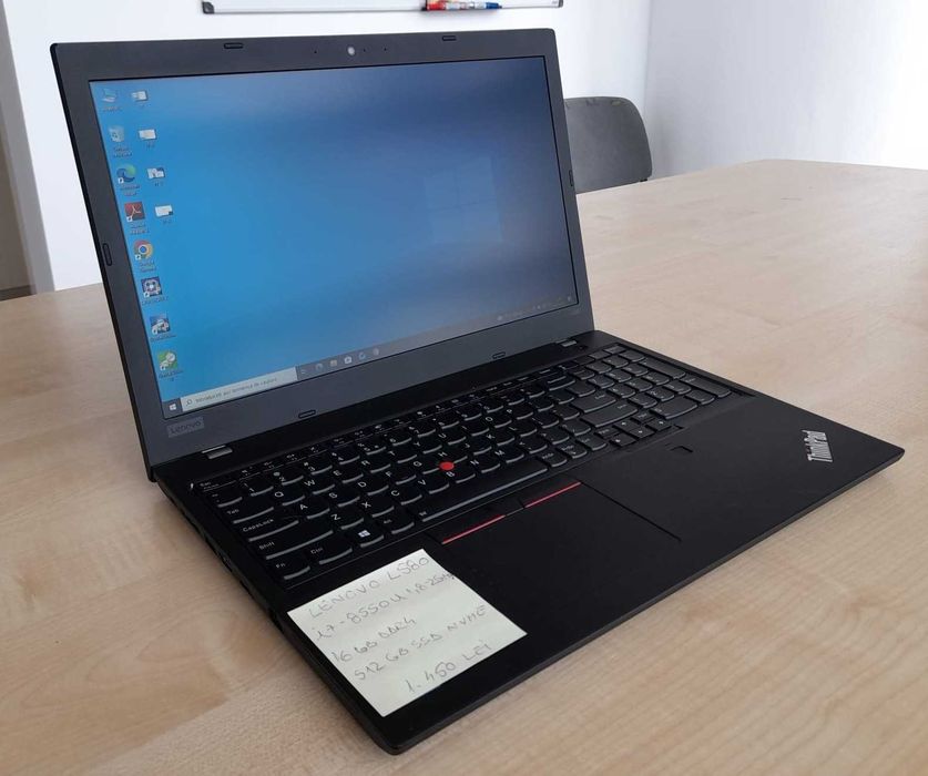 Laptop Lenovo ThinkPad L580, Intel Core i7-8550, 16 GB DDR4, ssd 512 GB NVME, Display 15.6 Inch FHD  980 LEI