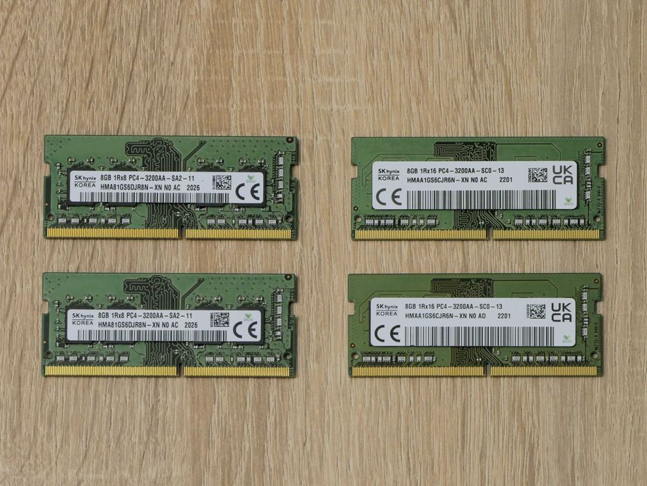 16/32 GB RAM DDR4, 3200Mhz, SODIMM (RAM laptop)
