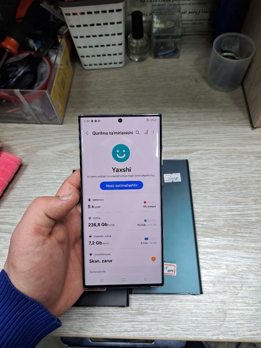 Samsung S22 Ultra xotirasi 12/256GB