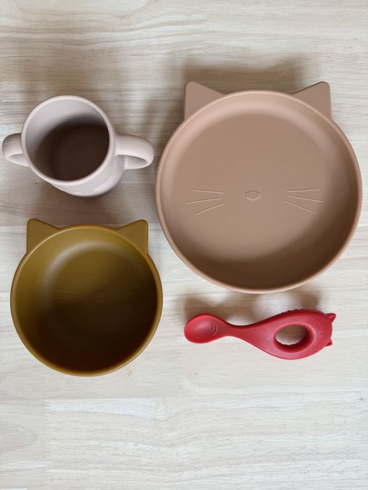 Силиконов Сет За Хранене/LIEWOOD/Cat Rose Multi Mix/4 Части