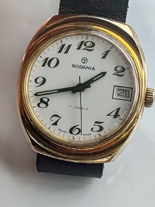 Ceas Rodania Calendar Int Manuala 34x38 mm Funcționează excelent!
