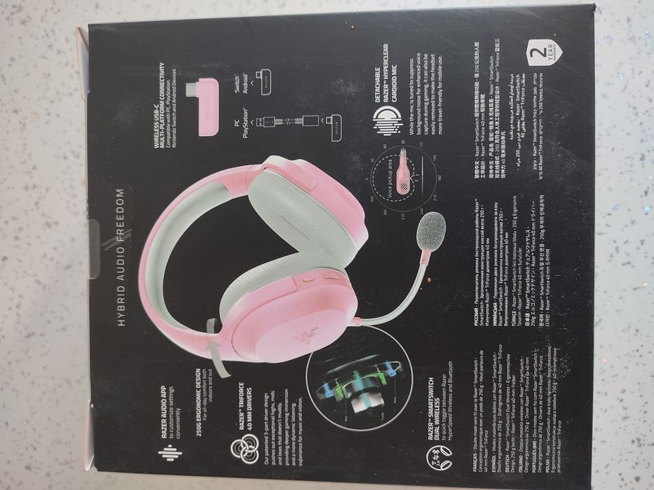 Casti Razer Baracuda x roz wireless