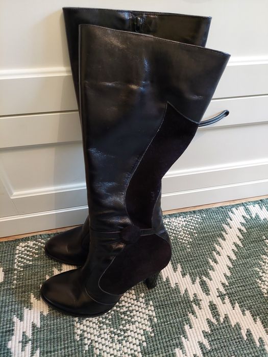 Cizme negre elegante din piele naturala 38
