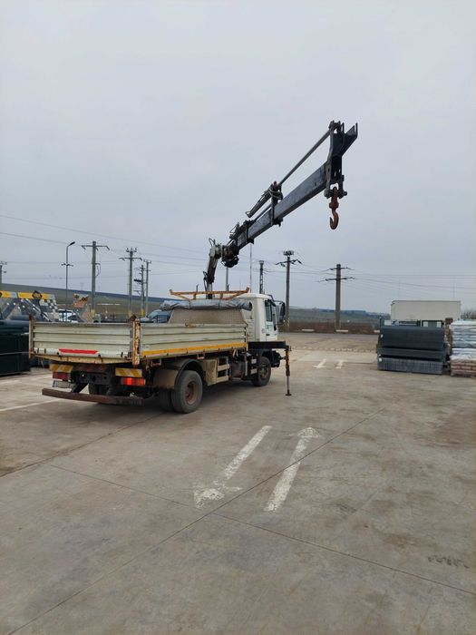 MAN LE 12 220, basculabil pe 3 parti, macara