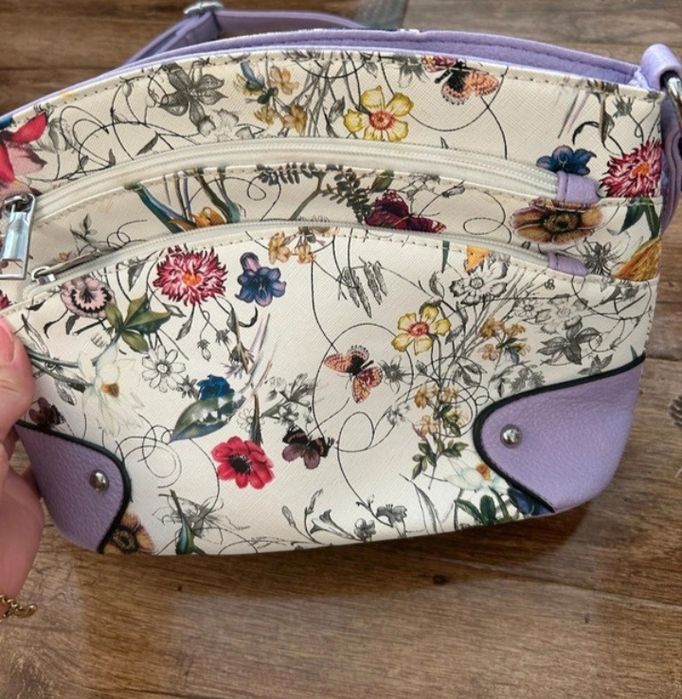 Geantă Crossbody medie cu imprimeu floral