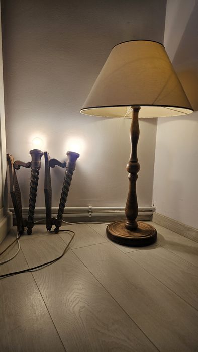 Lampă și aplice lemn masiv vintage