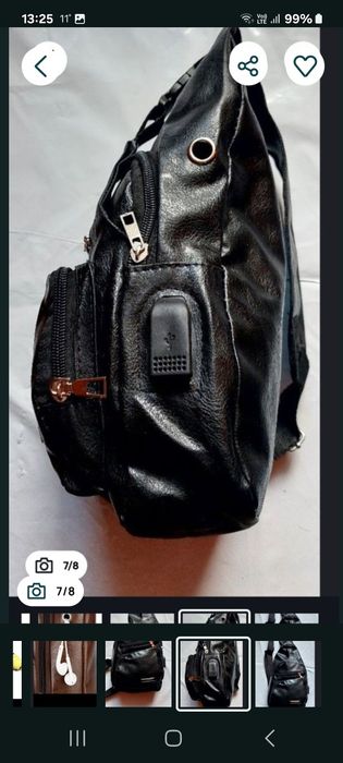 Borseta neagra unisex vinilin