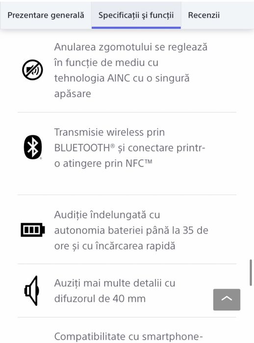 Casti Sony Bluetooth