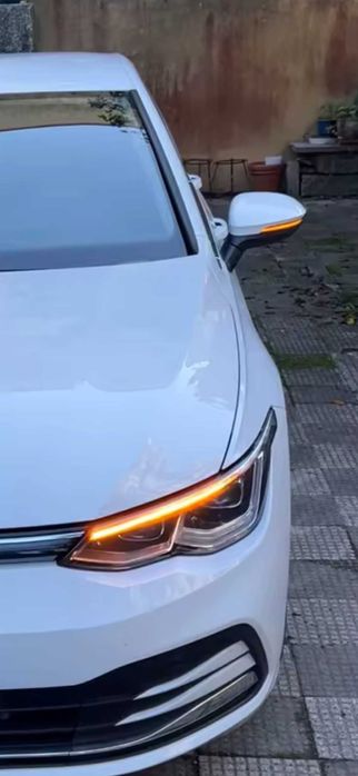 Динамични бягащи мигачи за огледалата за VW Golf Голф черни жълти