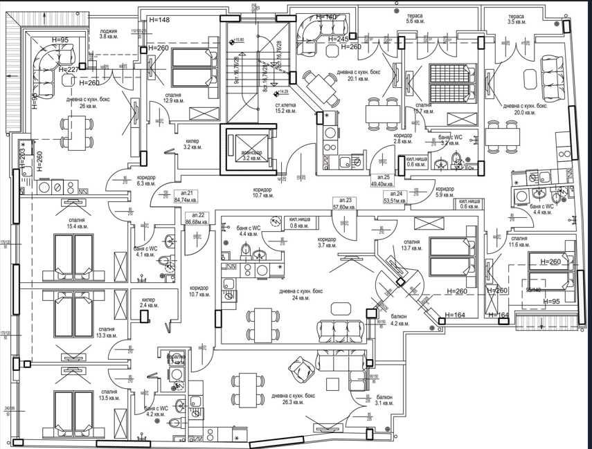 Продава се Тристаен апартамент в Варна, Цветен квартал - 97 кв.м за 1949 €/кв.м - Снимка #1