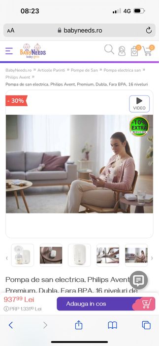 Vând pompa de San electrica Philips avent PREMIUM